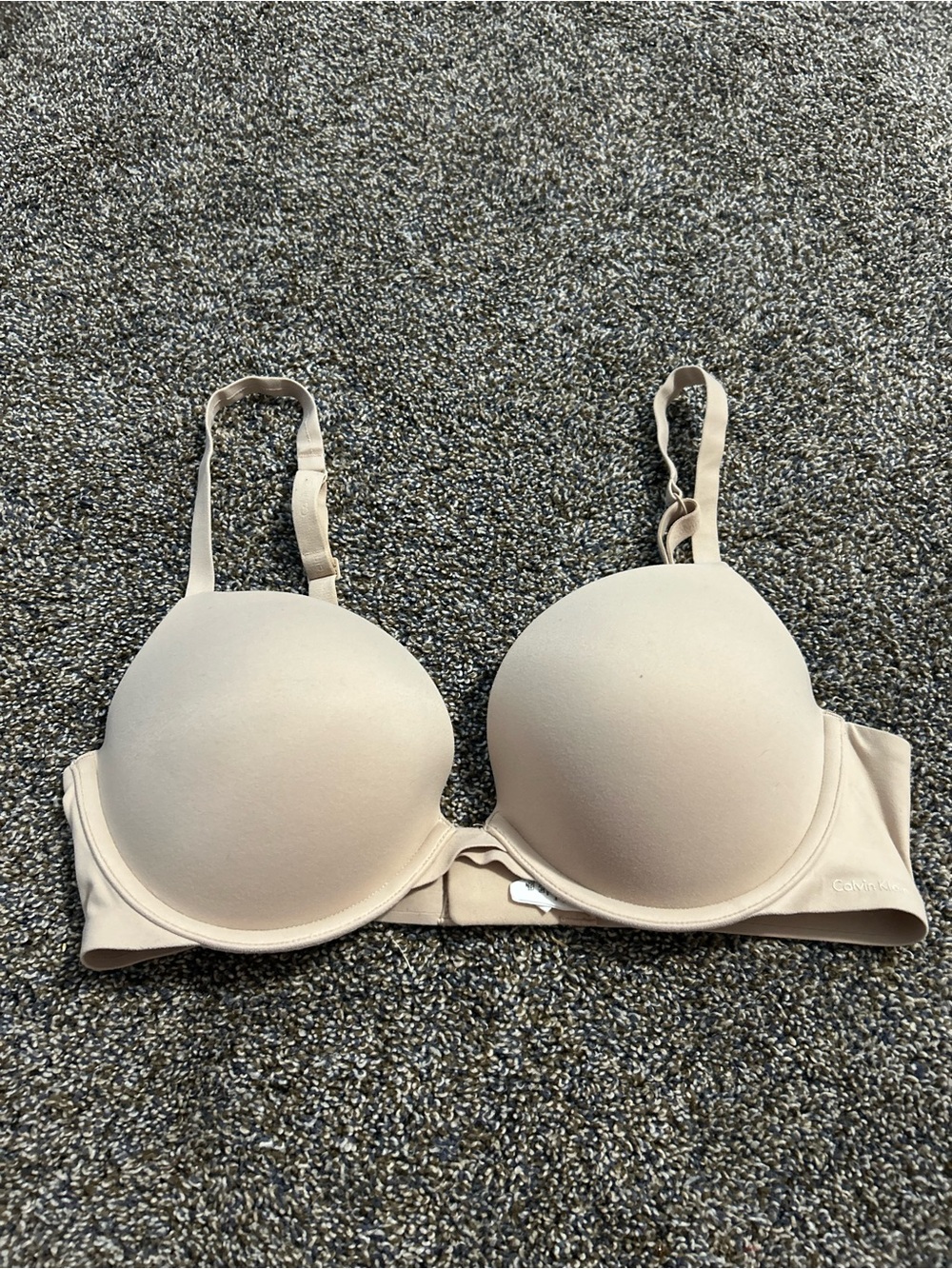 Calvin Klein 36C tan nude lightly lined demi bra lingerie basic neutral